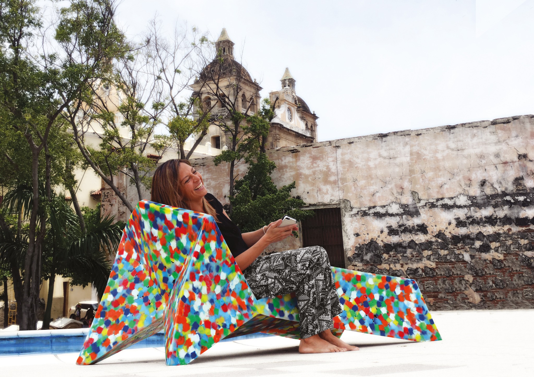 ALEX chaise longue by Alessandro Mendini in Cartagena, Colombia